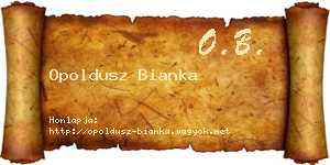 Opoldusz Bianka névjegykártya
